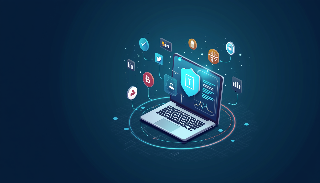 Ilustrație promovare online HR eficientă cu strategii digitale și candidați