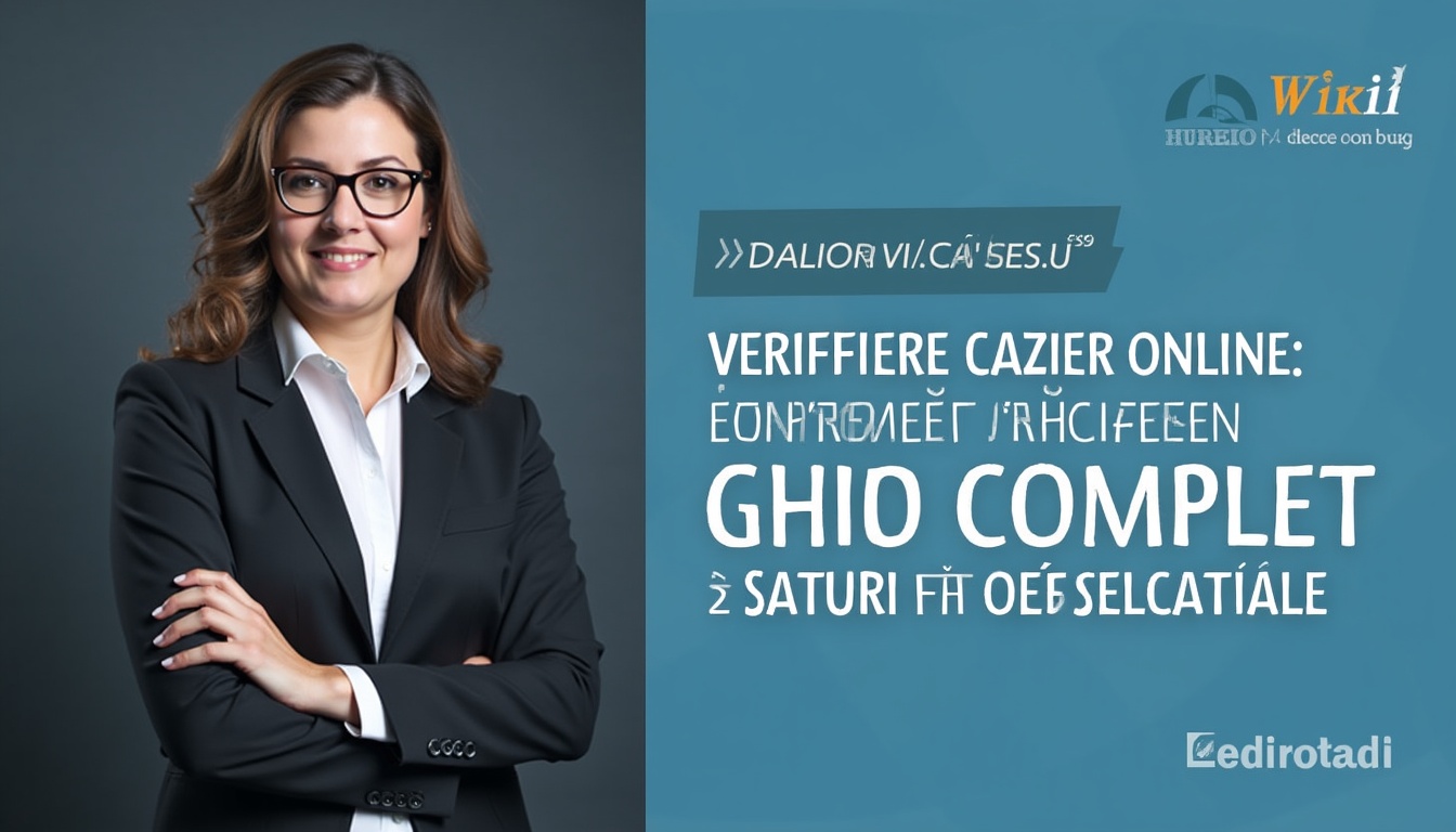 Imagine ilustrând procesul de verificare cazier online și documente digitale.